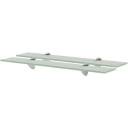 Tagères murales 2 pcs Verre 60x10 cm 8 mm Vidaxl Blanc