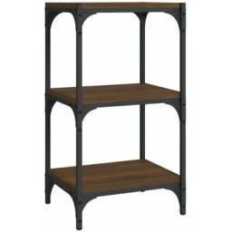 Bibliothèque Chêne brun 40x33x70,5cm Bois d'ingénierie et acier Vidaxl Chêne marron