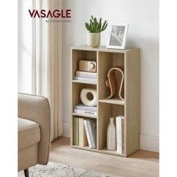 Vasagle Bibliothèque, Étagère à 5 Niveaux, Meuble de Rangement, pour Salon, Bureau, Chambre,