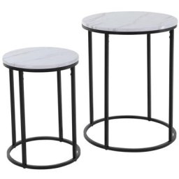 H&s Collection - Ensemble de tables d'appoint 2 pcs blanc Blanc