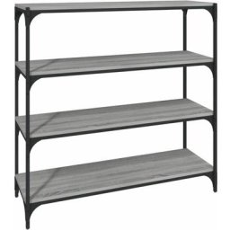 Bibliothèque Sonoma gris 100x33x100 cm Bois d'ingénierie acier Vidaxl Sonoma gris