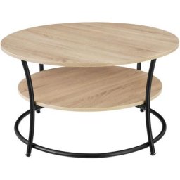 Tectake - Table d'appoint Cromford 80x46cm - Table basse de style industriel, table de canapé,