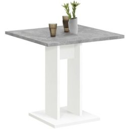 Table de salle à manger 70 cm Gris béton et blanc FMD Oak