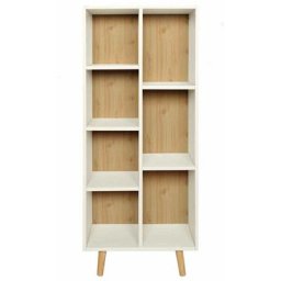 Bibliothèque Enfant suzanne 118cm Blanc & Beige - Paris Prix