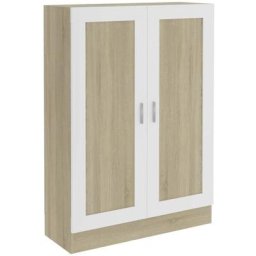 Meubles idéaux pour le salon ou étudier avec 2 portes modernes différentes couleurs Couleur : Blanc