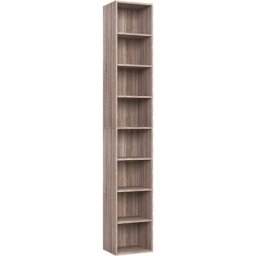 180cm Meuble Rangement Bibliothèque Étagère CD Colonne Musique Homfa pour Bureau Salon Chambre