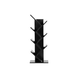 Bibliothèque de style scandinave avec 7 tablettes - Bois Noir - mdf - Noir