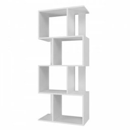 Gilda - Bibliothèque modulable style moderne - Dimensions 59.5x30x140 cm - Meuble séparateur de