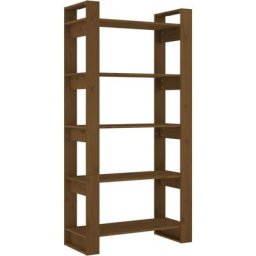 Bibliothèque/Cloison Marron miel 80x35x160 cm Bois massif Vidaxl marron miel