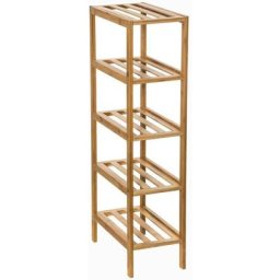 5five - tagère étroite colonne 4 niveaux Mix n Modul bambou - 5 five simply smart - Bambou