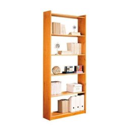 Tagère de rangement bibliothèque 6 niveaux en pin massif coloris miel - Longueur 80 x Profondeur 28