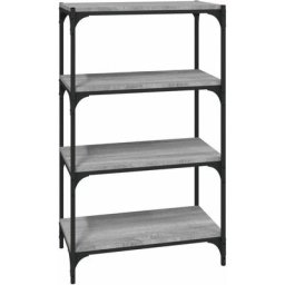 Bibliothèque Sonoma gris 60x33x100 cm Bois d'ingénierie acier Vidaxl Sonoma gris