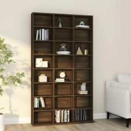 Maisonchic - Meuble de Rangement cd/dvd | Meuble Étagère Chêne marron 102x23x177,5 cm Bois