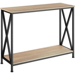 Tectake - Console Tacoma 100 x 35 x 80,5cm - Console, table console, table d'entrée - Bois clair