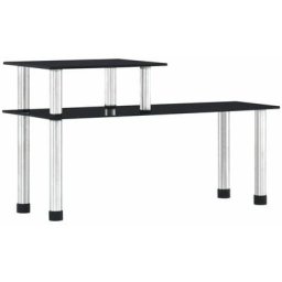 Tagère de cuisine | Meuble de rangement Meuble Étagère Noir 45x16x26 cm Verre trempé 82231 - Noir