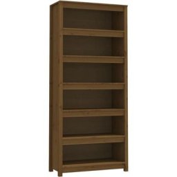 Bibliothèque Marron miel 80x35x183 cm Bois de pin massif Vidaxl marron miel
