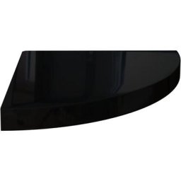 323910 Floating Corner Shelf High Gloss Black 35x35x3,8 cm mdf Vidaxl noir brillant