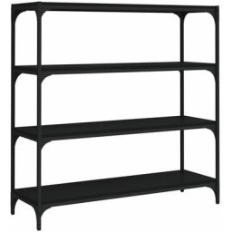 Bibliothèque Noir 100x33x100 cm Bois d'ingénierie et acier vidaXL - Noir