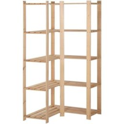 Tagère d'angle de rangement 5 niveaux 82,5x82,5x170 cm Pin Vidaxl Brun