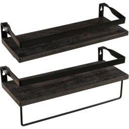 Wandboard Volato Duo 2 Wandregale, Holz, dunkel - Stilista