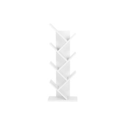 Bibliothèque de style scandinave avec 7 tablettes - Bois Blanc - mdf - Blanc