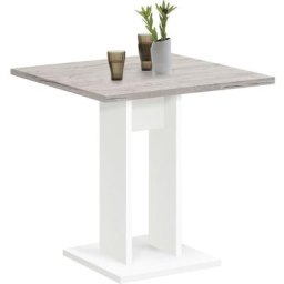 Table de salle à manger 70 cm Chêne sable et blanc FMD Sand oak and white
