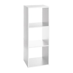 Five Simply Smart - Etagère 3 cases - l 34,4 x p 32 x h 100,5 cm - Bois - Blanc - Livraison