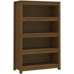 Bibliothèque Marron miel 80x35x126 cm Bois de pin massif Vidaxl marron miel