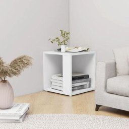 Maisonchic - Table d'appoint Bout de canapé | Table basse Blanc 33x33x34,5 cm Aggloméré 43156