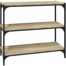 Bibliothèque Chêne Sonoma 80x33x70,5 cm Bois d'ingénierie acier Vidaxl Chêne sonoma