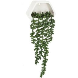 Plante tombante murale contemporaine - Atmosphera créateur d'intérieur - Blanc