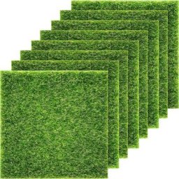 Lot de 8 paquets de gazon artificiel pour travaux manuels 15,2 x 15,2 cm