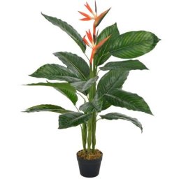 Vidaxl - Plante artificielle Strelitzia avec pot Rouge 100 cm Orange
