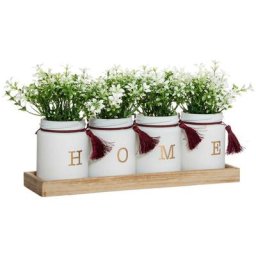 Atmosphera - Set de 4 plantes décoratives - l 28,5 cm x l 8.5 cm - Verre - Livraison gratuite