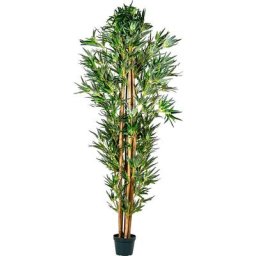 Arbuste artificiel en bambou, choix de taille, 190 cm, 1840 feuilles - Plantasia