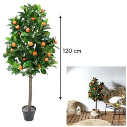Plante Artificielle Oranger H120cm - vert marron orange noir