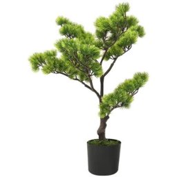 Bonsaï de pin artificiel avec pot 60 cm Vert Vidaxl Vert foncé
