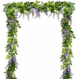 4 Pcs Fleurs Artificielles Guirlande de Glycines en Soie Vigne Artificielle Roard Fleur Suspendue