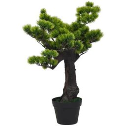 Bonsaï de pin artificiel avec pot 70 cm Vert vidaXL - Vert foncé