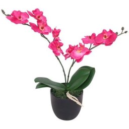 Plante artificielle avec pot Orchidée 30 cm Rouge Vidaxl Rouge