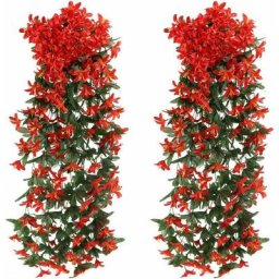 2Pcs Plantes Suspendues Artificielles Sayuri Rotin Ivy Vigne Plante Tombante Plantes Artificielles