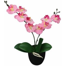 Vidaxl - Plante artificielle avec pot Orchidée 30 cm Rose Rose