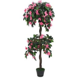 Vidaxl - Plante artificielle de Rhododendron avec pot 155cm Vert et rose Pink