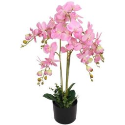 Vidaxl - Plante artificielle avec pot Orchidée 75 cm Rose Rose