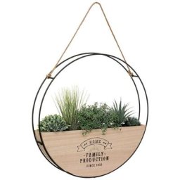 Suspension plante D44 en bois et métal Atmosphera créateur d'intérieur - Multicolore