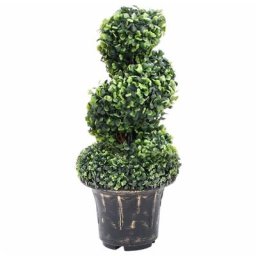 Plante de buis artificiel en spirale avec pot Vert 59 cm Vidaxl n/a