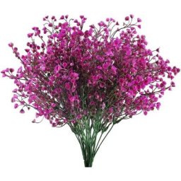 4pcs Gypsophile Fleurs Artificielles Deco 7 Branches Fausse Fleur Decoration Fushia Plantes