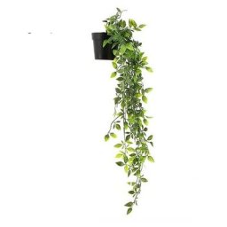 Plante artificielle retombante décorative avec pot H. 60cm - Noir - SILUMEN - Noir