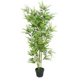 Hommoo - Plante artificielle avec pot Bambou 120 cm Vert HDV10563