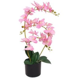 Vidaxl - Plante artificielle avec pot Orchidée 65 cm Rose Rose